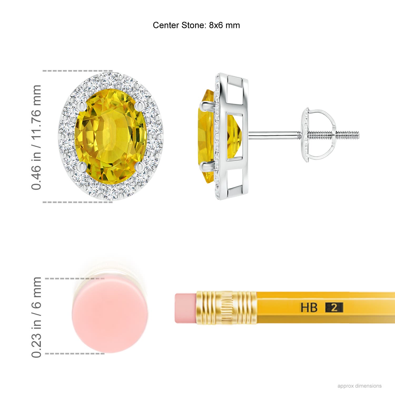 AAAA - Yellow Sapphire / 3.36 CT / 14 KT White Gold