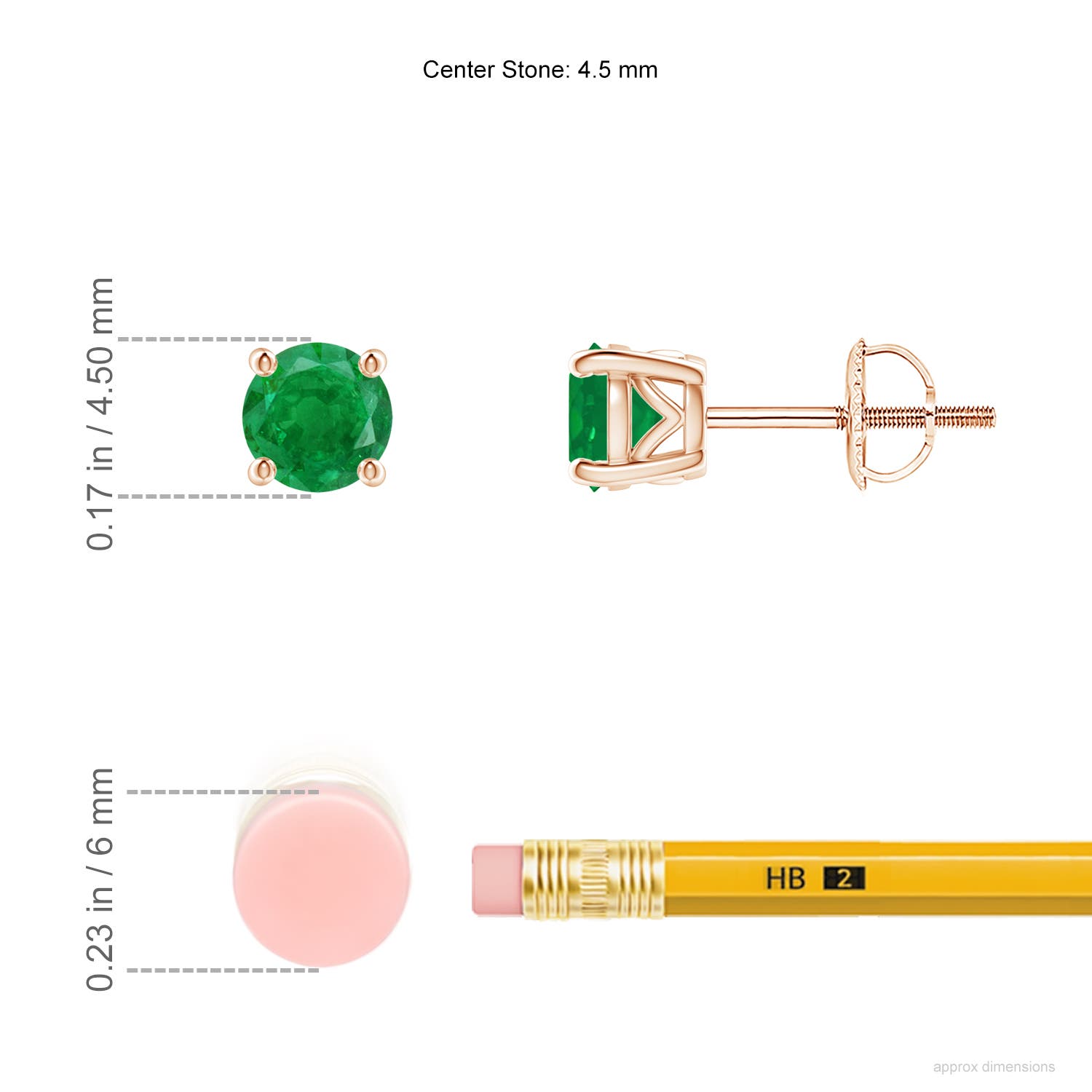 AA - Emerald / 0.66 CT / 14 KT Rose Gold