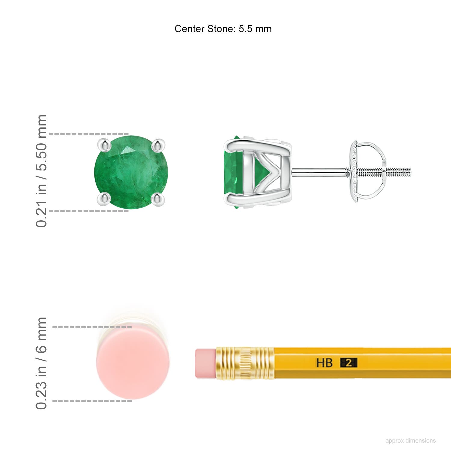 A - Emerald / 1.1 CT / 14 KT White Gold