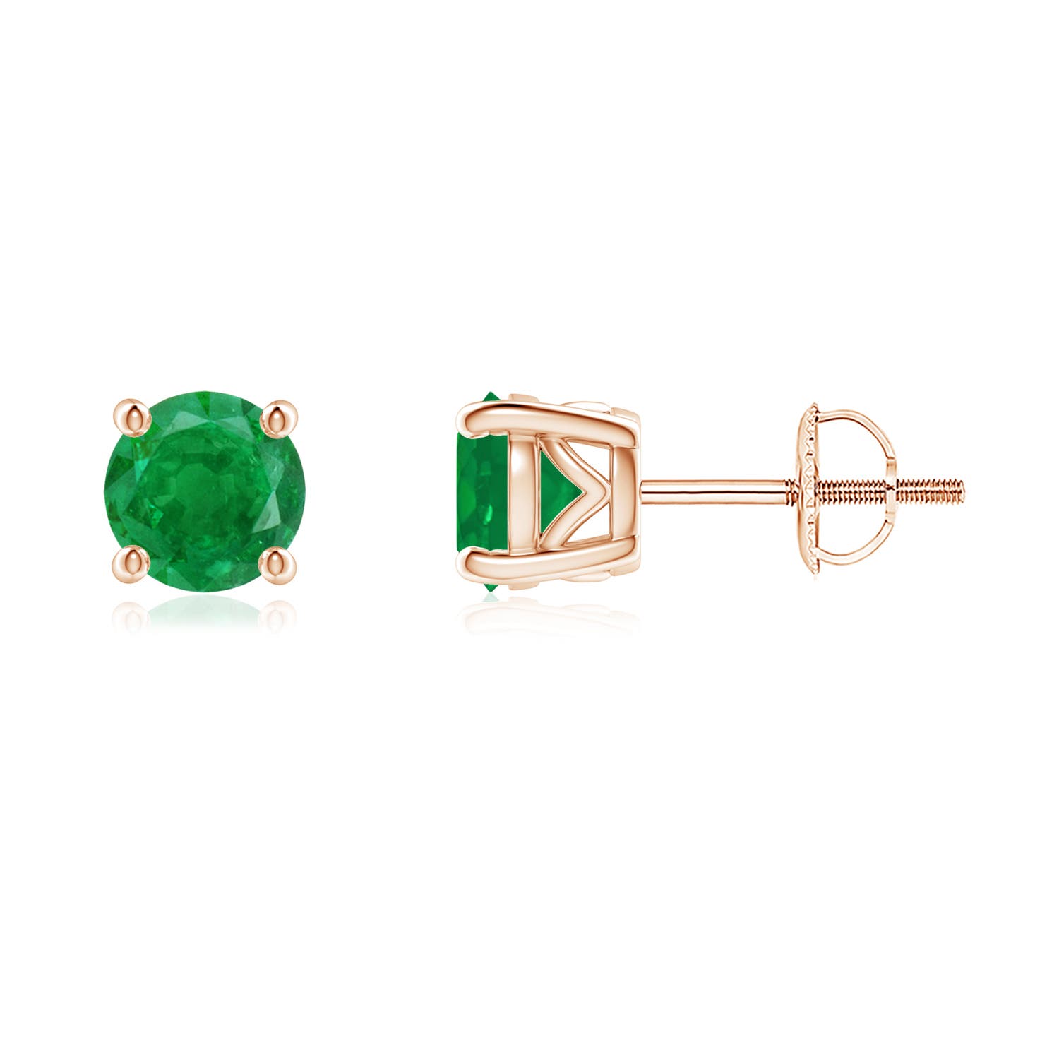 AA - Emerald / 1.1 CT / 14 KT Rose Gold