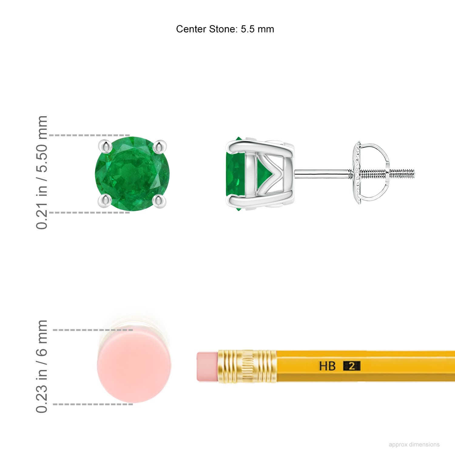 AA - Emerald / 1.1 CT / 14 KT White Gold