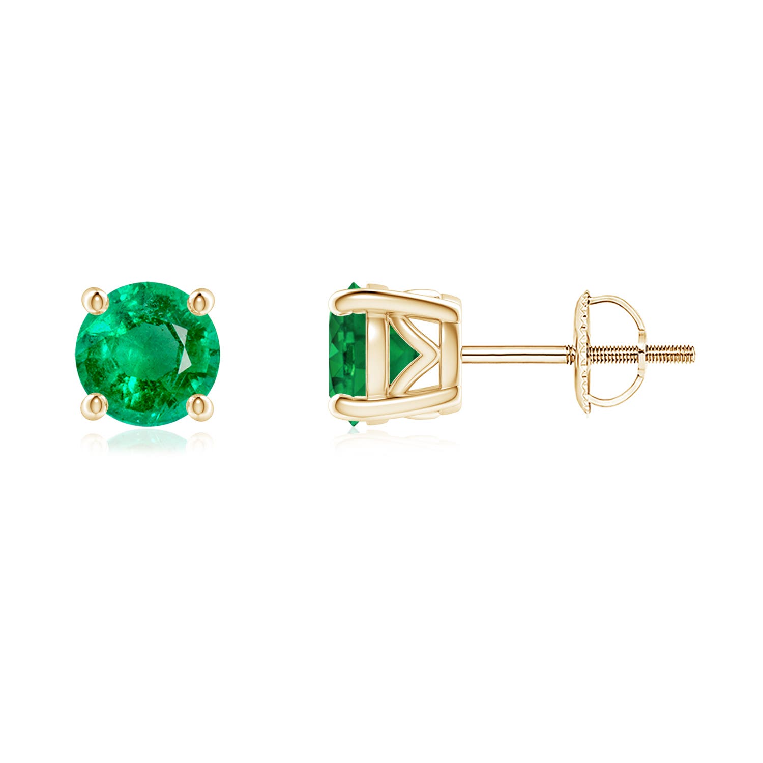 AAA - Emerald / 1.1 CT / 14 KT Yellow Gold