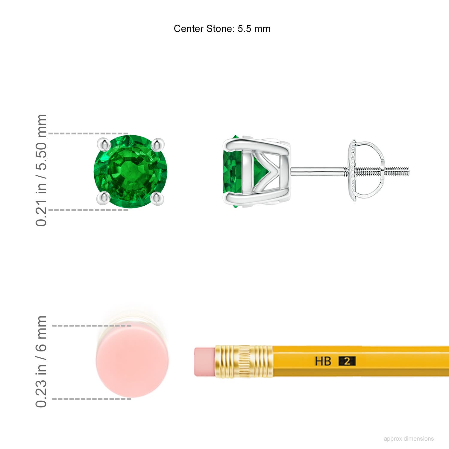 AAAA - Emerald / 1.1 CT / 14 KT White Gold