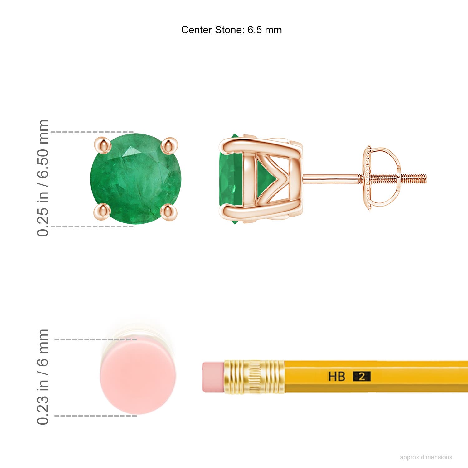 A - Emerald / 1.9 CT / 14 KT Rose Gold