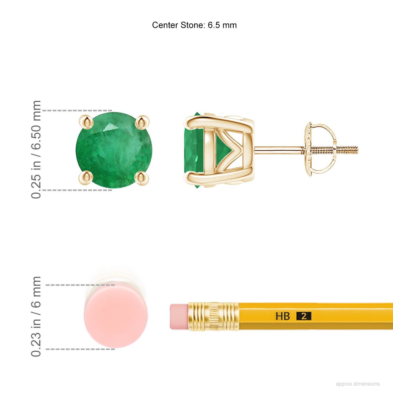 A - Emerald / 1.9 CT / 14 KT Yellow Gold