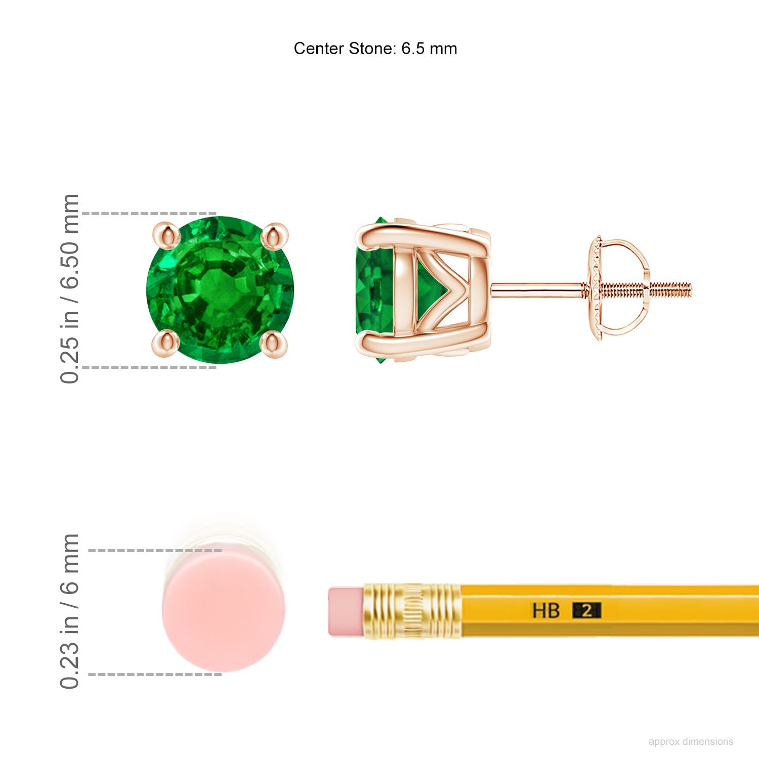 AAAA - Emerald / 1.9 CT / 14 KT Rose Gold