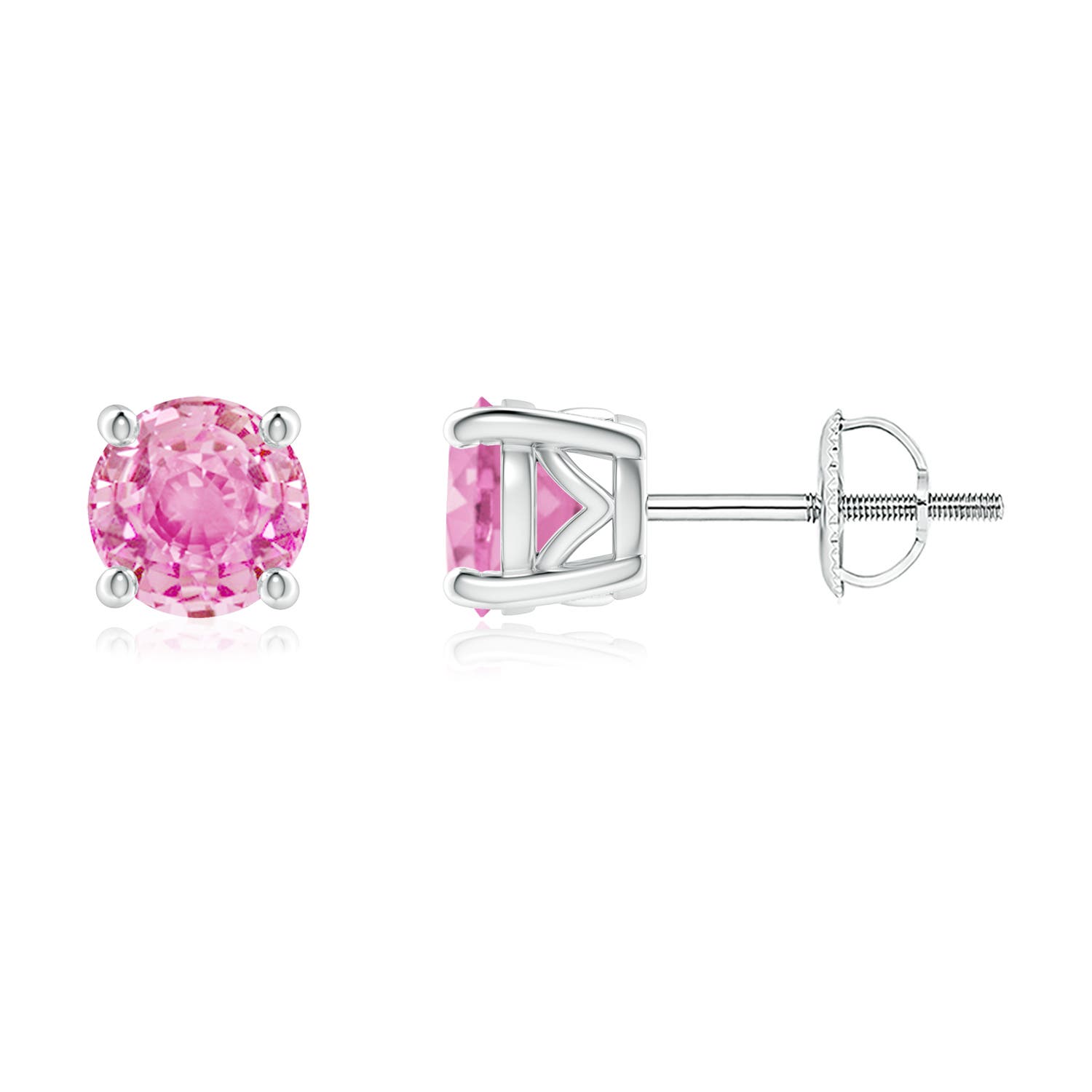 A - Pink Sapphire / 1.4 CT / 14 KT White Gold