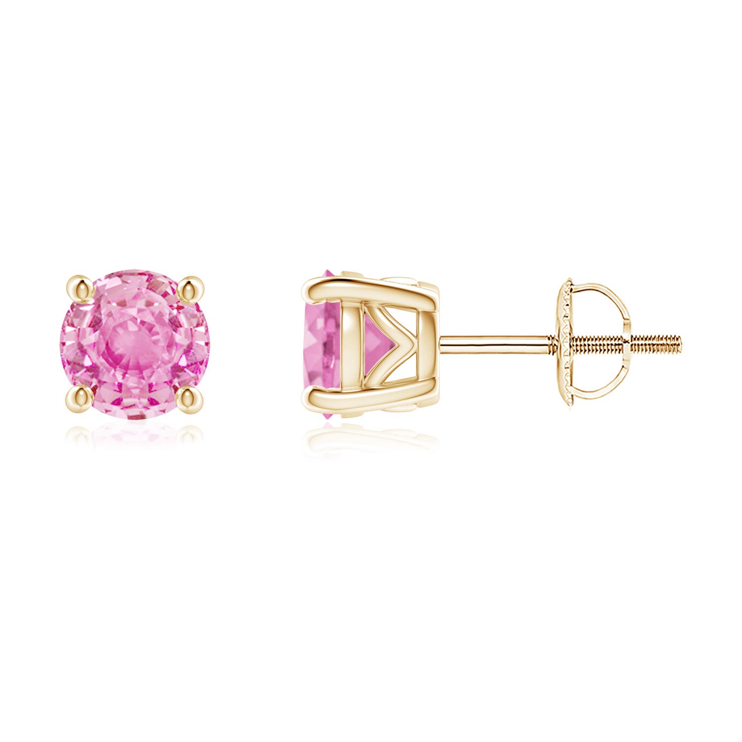 A - Pink Sapphire / 1.4 CT / 14 KT Yellow Gold