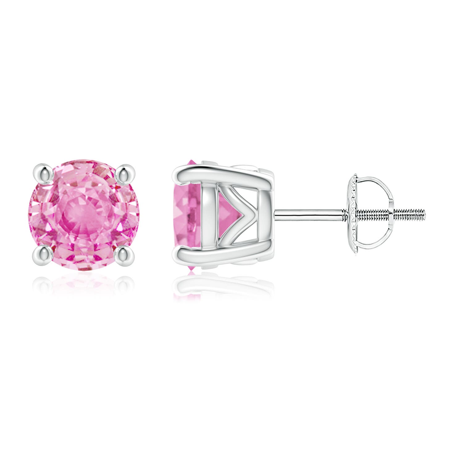 A - Pink Sapphire / 2.5 CT / 14 KT White Gold