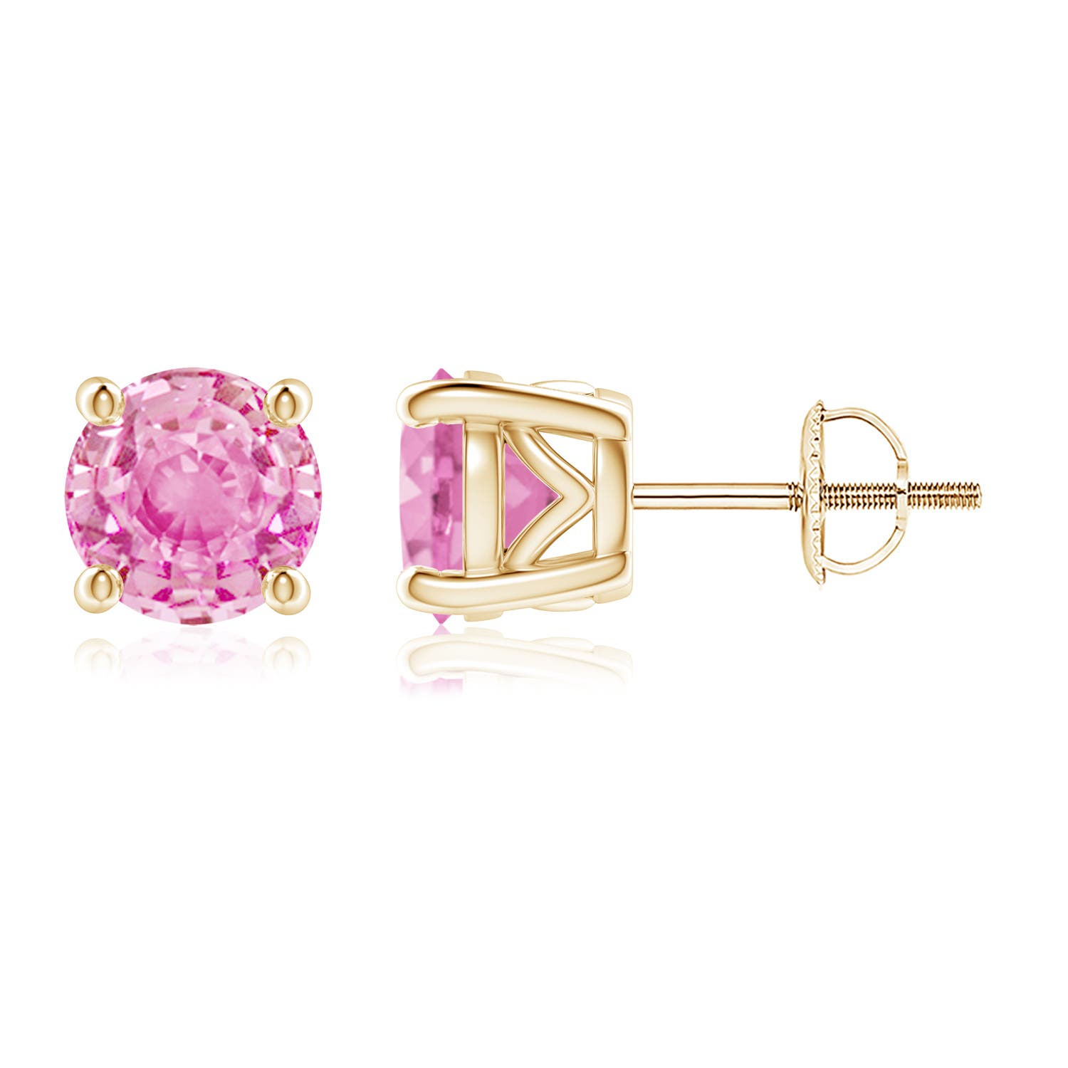 A - Pink Sapphire / 2.5 CT / 14 KT Yellow Gold