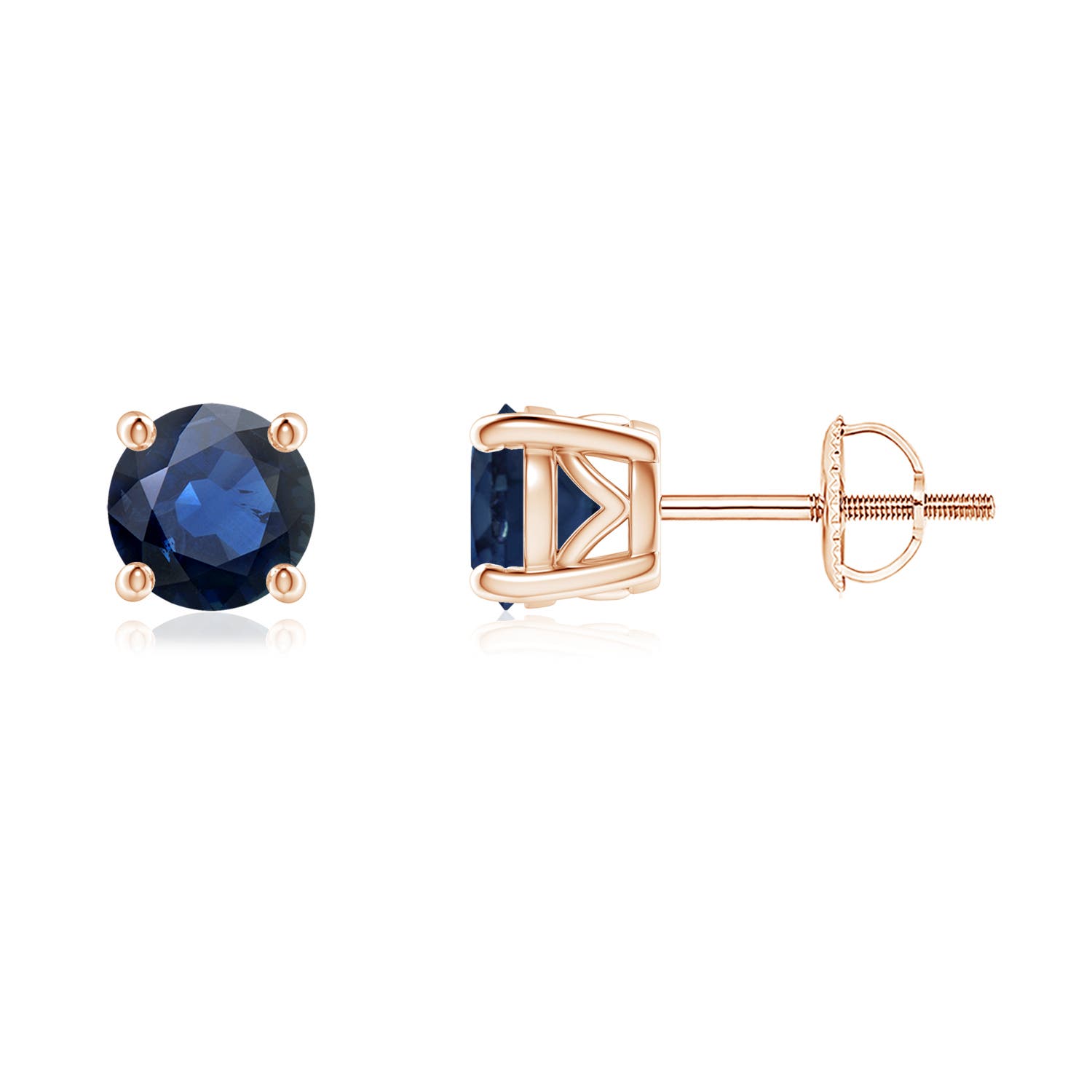 AA - Blue Sapphire / 1.4 CT / 14 KT Rose Gold