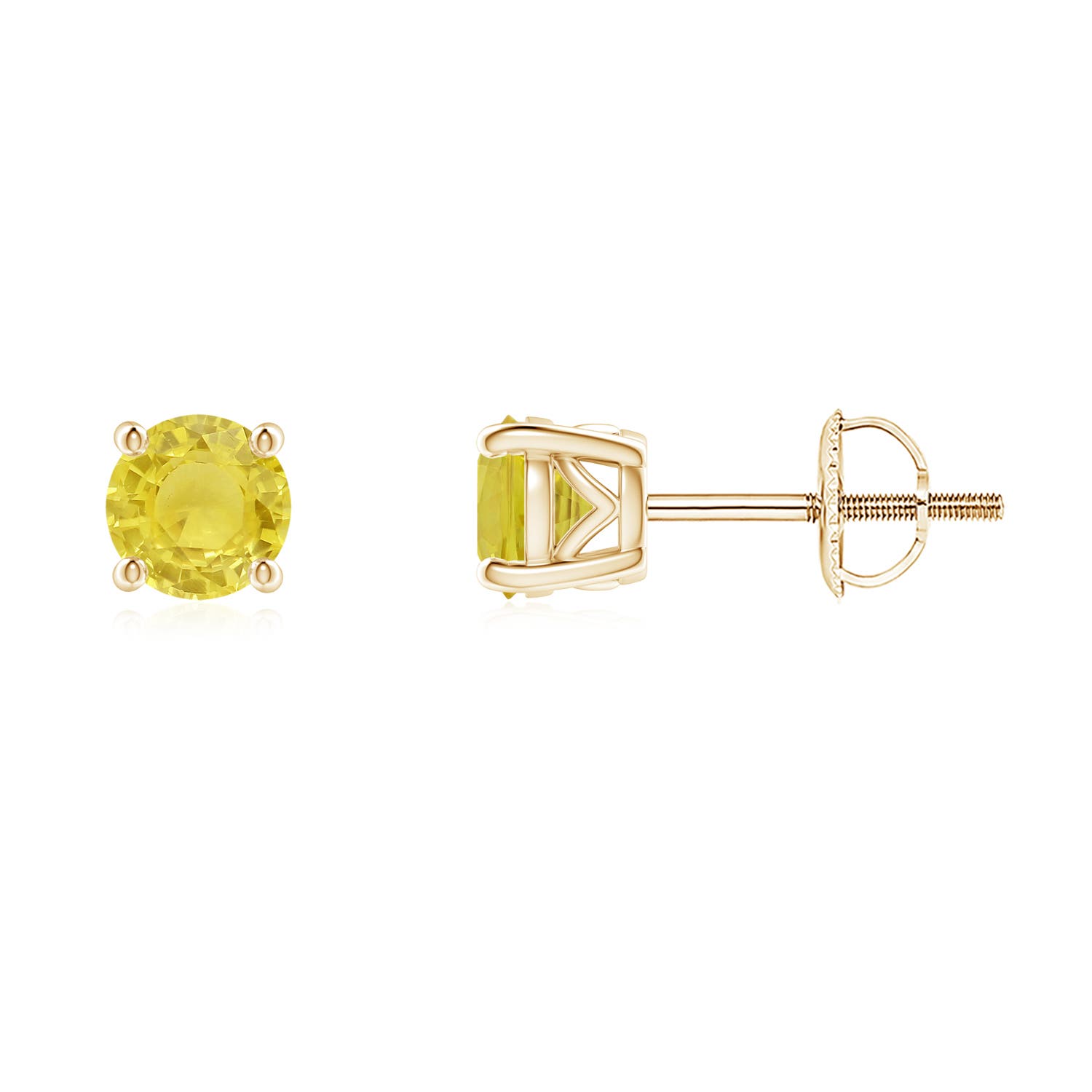 A - Yellow Sapphire / 0.8 CT / 14 KT Yellow Gold