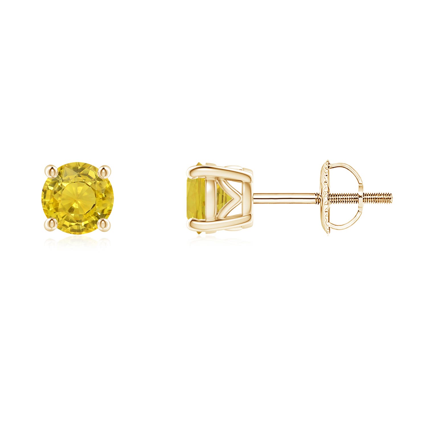 AAA - Yellow Sapphire / 0.8 CT / 14 KT Yellow Gold