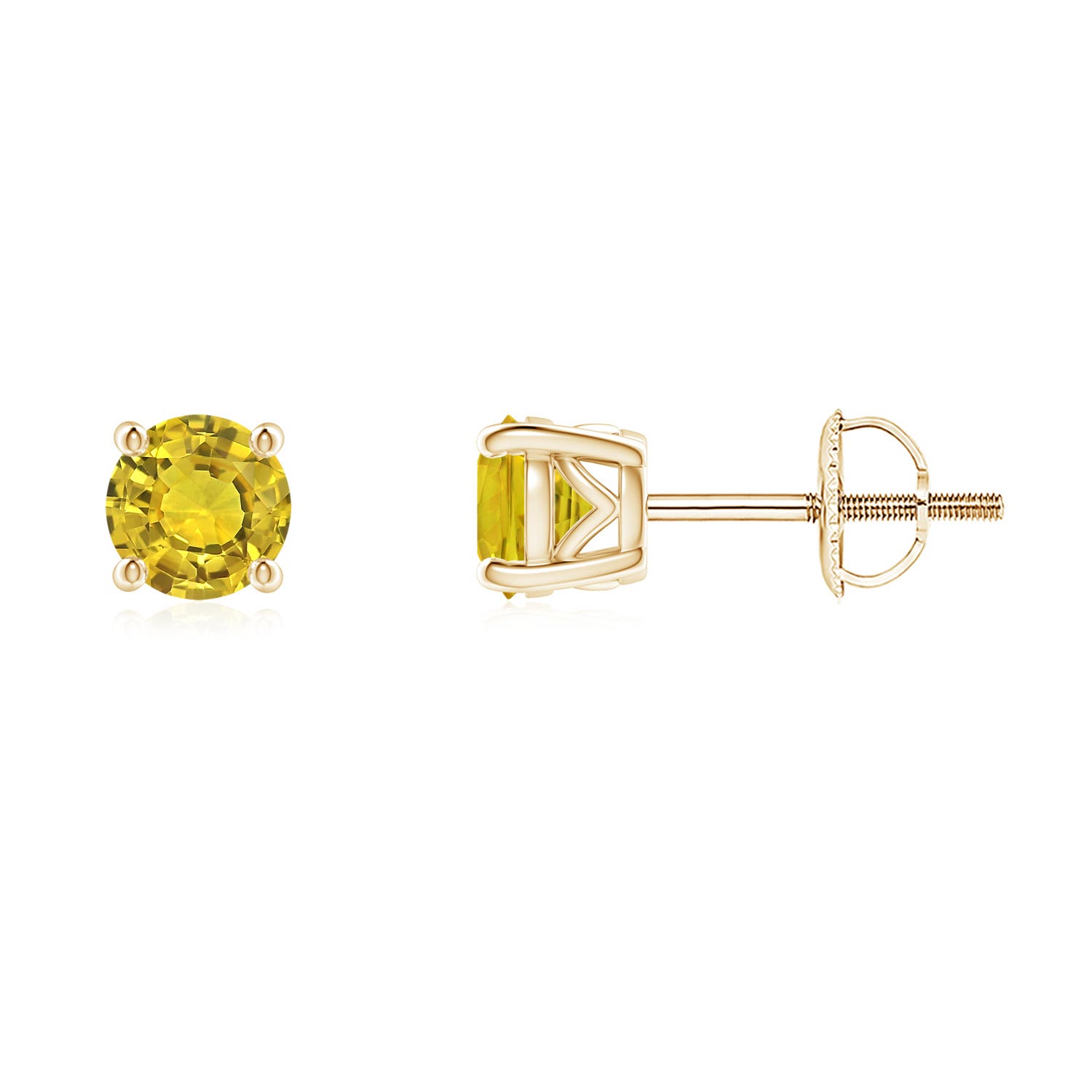 AAAA - Yellow Sapphire / 0.8 CT / 14 KT Yellow Gold