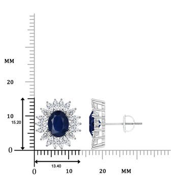 A - Blue Sapphire / 4.2 CT / 14 KT White Gold