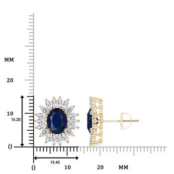 A - Blue Sapphire / 4.2 CT / 14 KT Yellow Gold