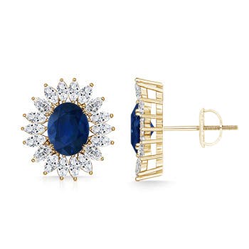 AA - Blue Sapphire / 4.2 CT / 14 KT Yellow Gold