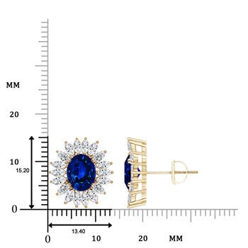 AAAA - Blue Sapphire / 4.2 CT / 14 KT Yellow Gold