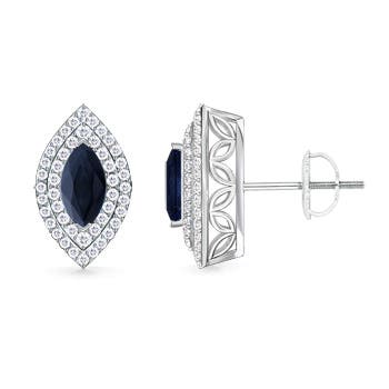 A - Blue Sapphire / 2.16 CT / 14 KT White Gold