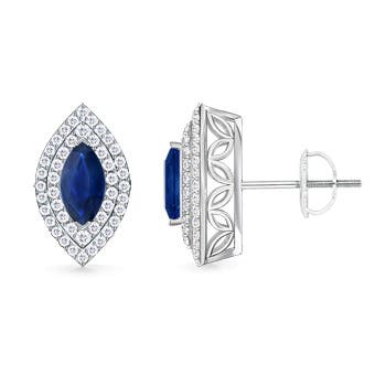 AA - Blue Sapphire / 2.16 CT / 14 KT White Gold