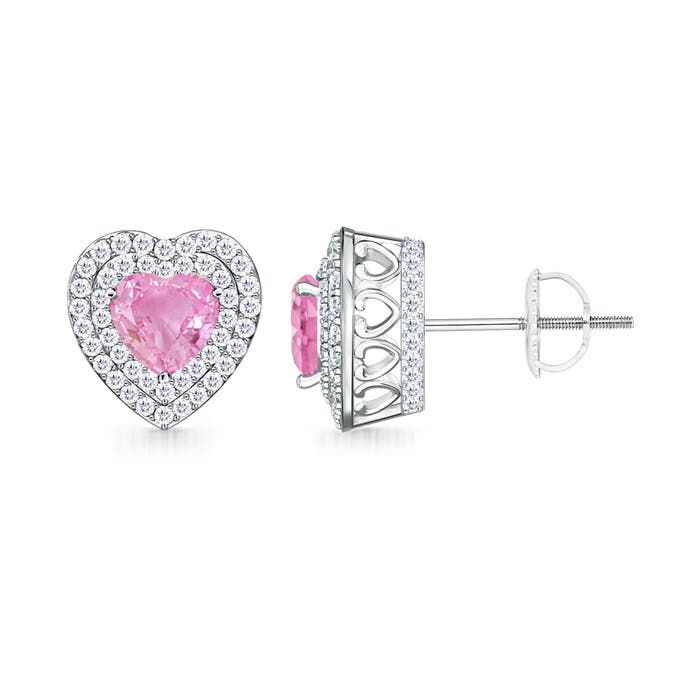 A - Pink Sapphire / 1.9 CT / 14 KT White Gold