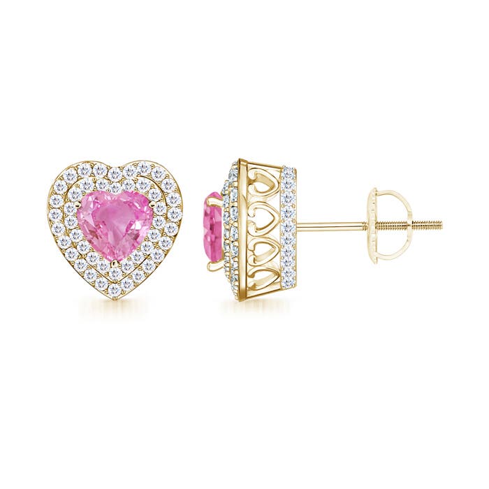 AA - Pink Sapphire / 1.9 CT / 14 KT Yellow Gold