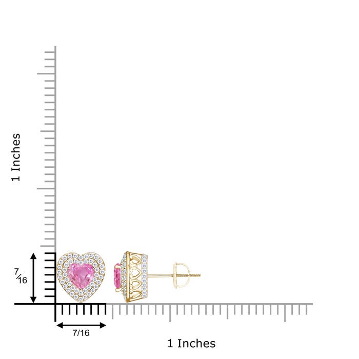AA - Pink Sapphire / 1.9 CT / 14 KT Yellow Gold