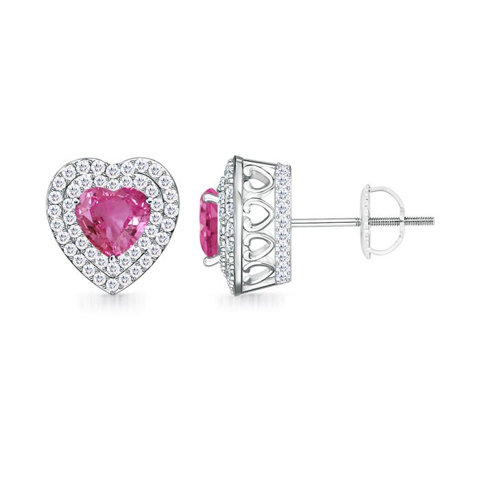 AAAA - Pink Sapphire / 1.9 CT / 14 KT White Gold