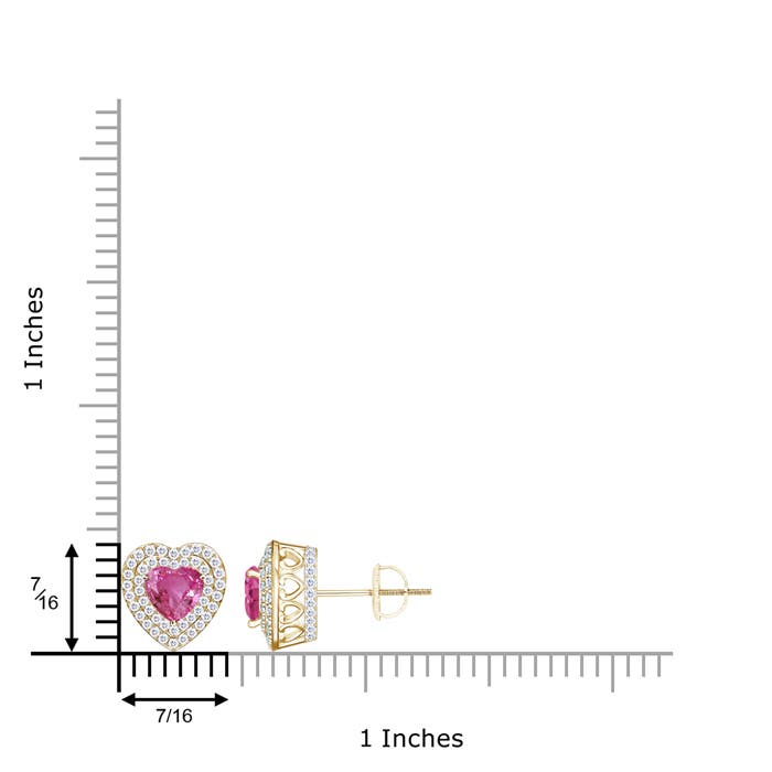 AAAA - Pink Sapphire / 1.9 CT / 14 KT Yellow Gold