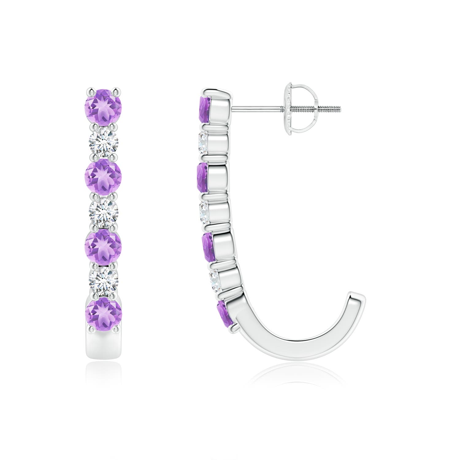 AA - Amethyst / 1.21 CT / 14 KT White Gold