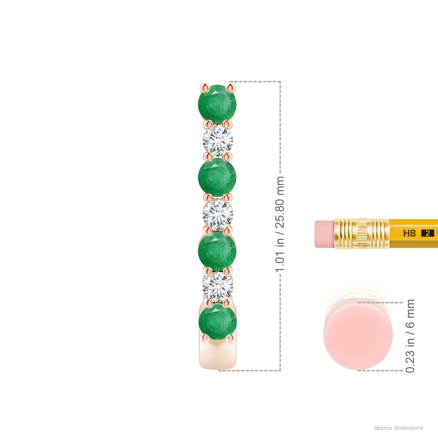 A - Emerald / 1.21 CT / 14 KT Rose Gold