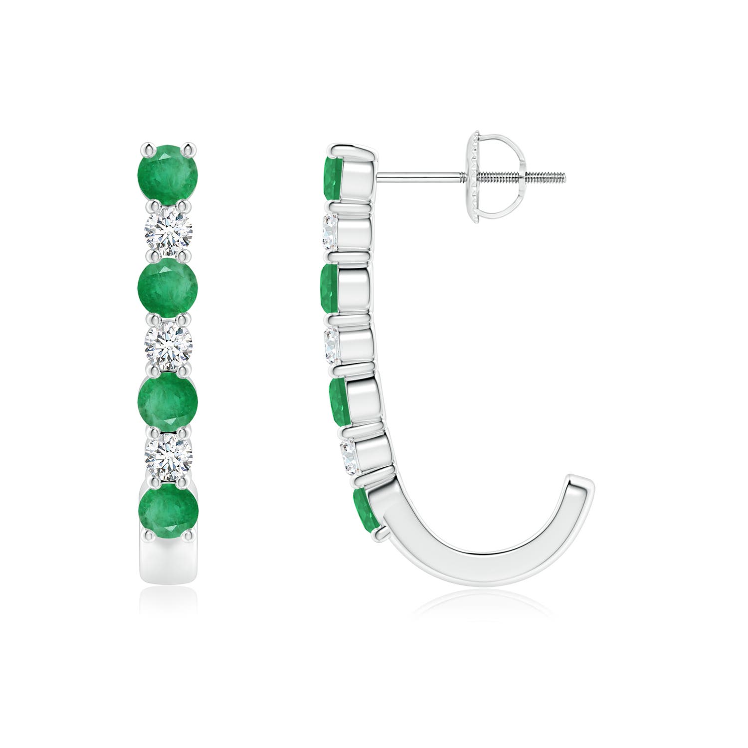 A - Emerald / 1.21 CT / 14 KT White Gold