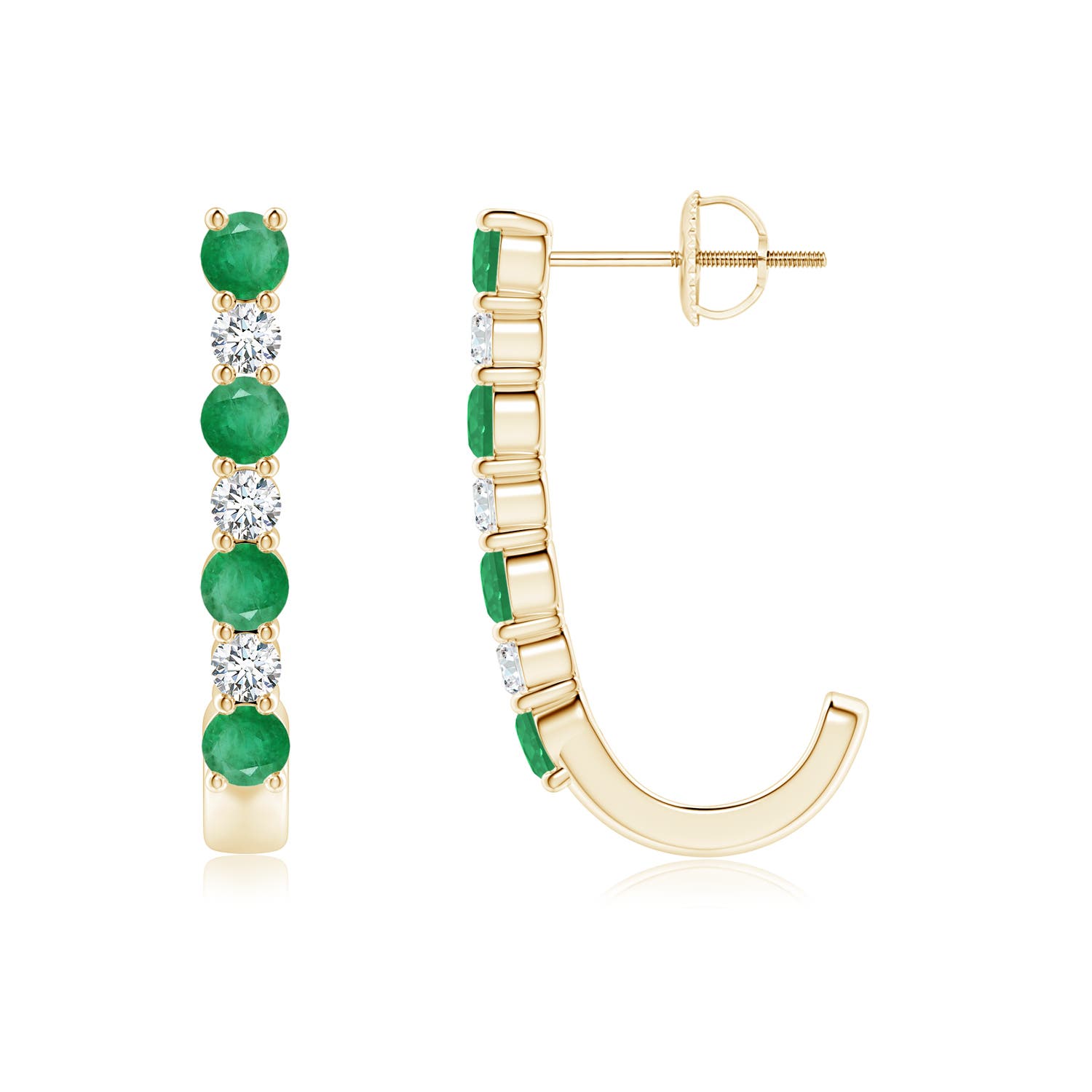 A - Emerald / 1.21 CT / 14 KT Yellow Gold