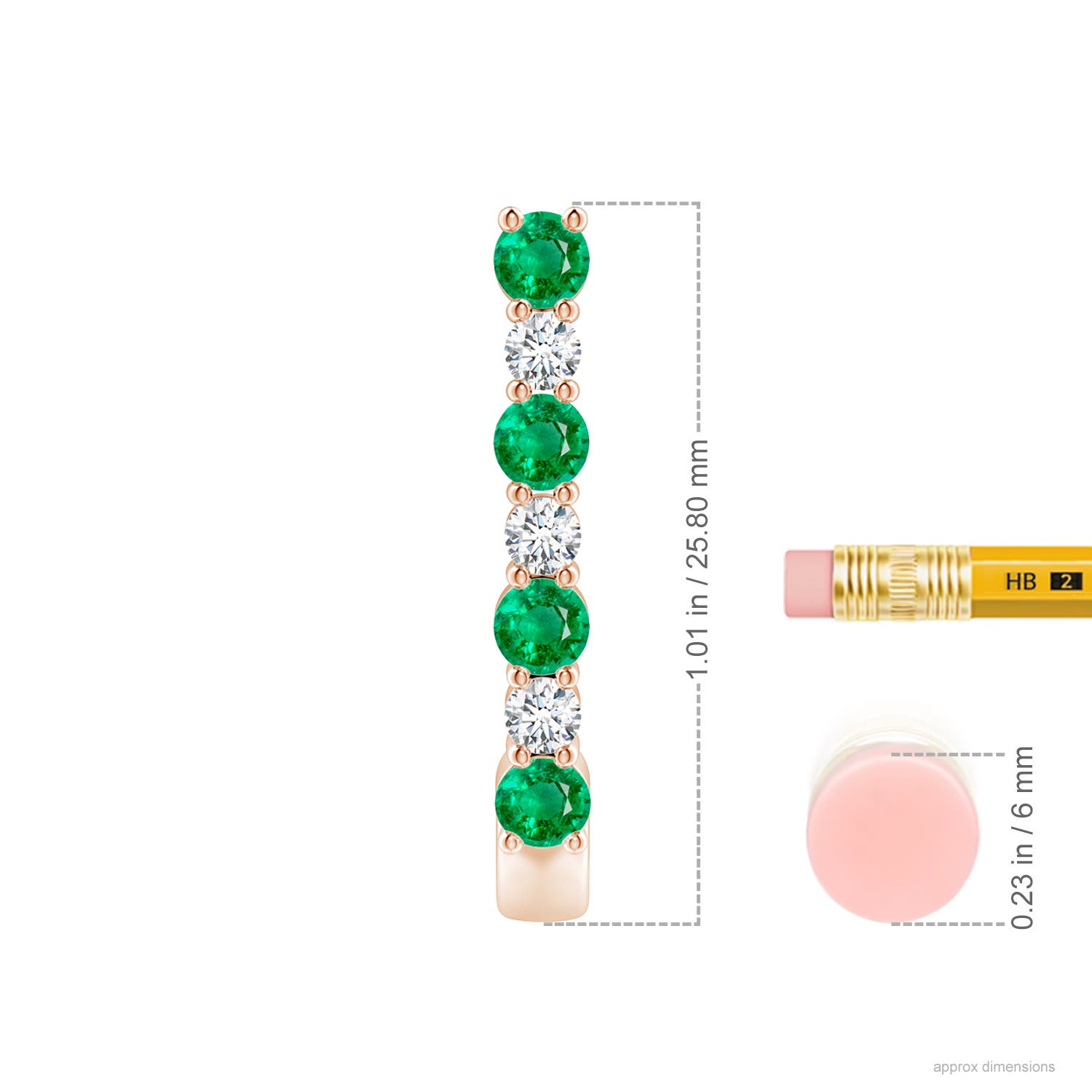 AAA - Emerald / 1.21 CT / 14 KT Rose Gold