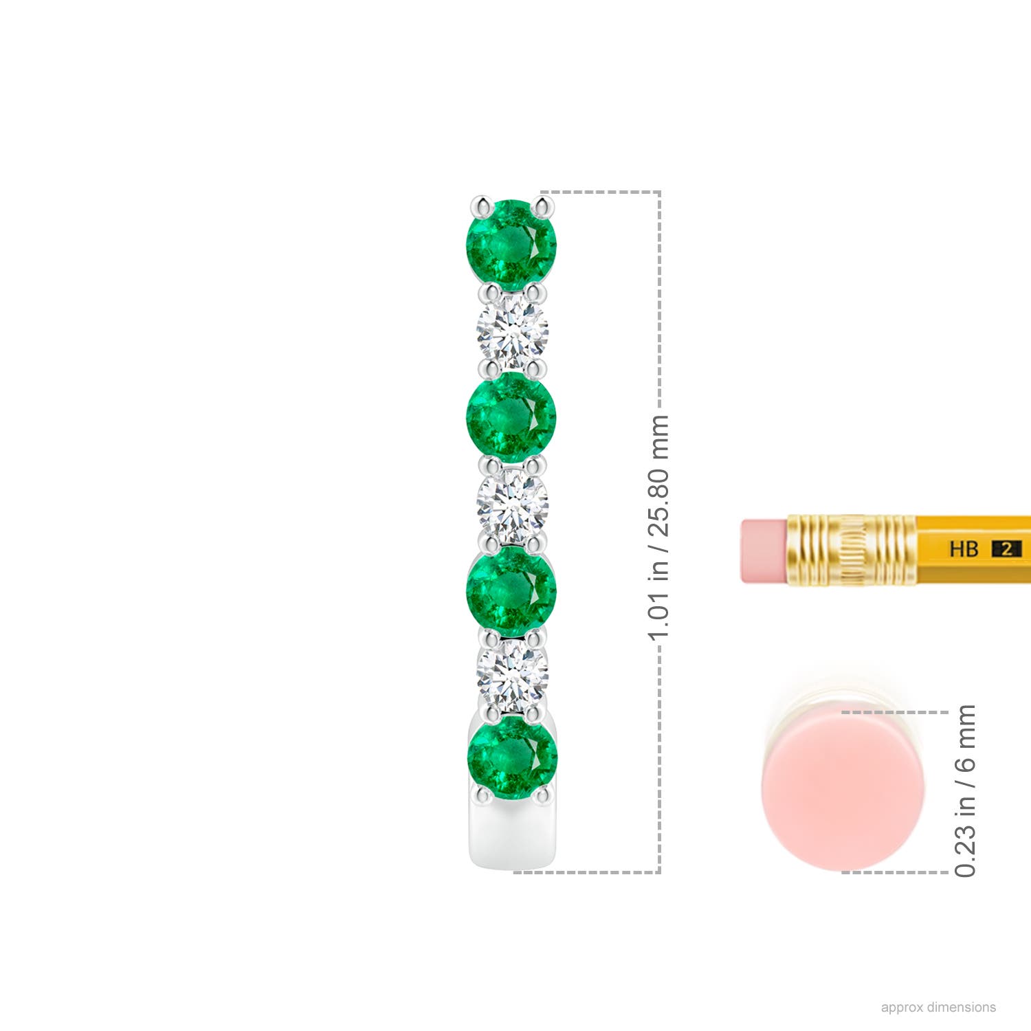 AAA - Emerald / 1.21 CT / 14 KT White Gold