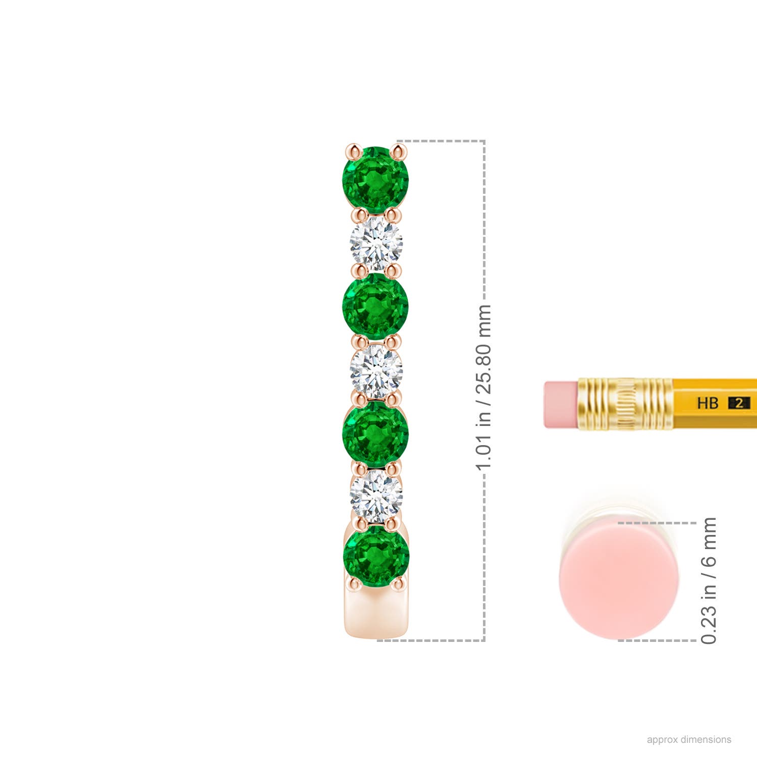 AAAA - Emerald / 1.21 CT / 14 KT Rose Gold