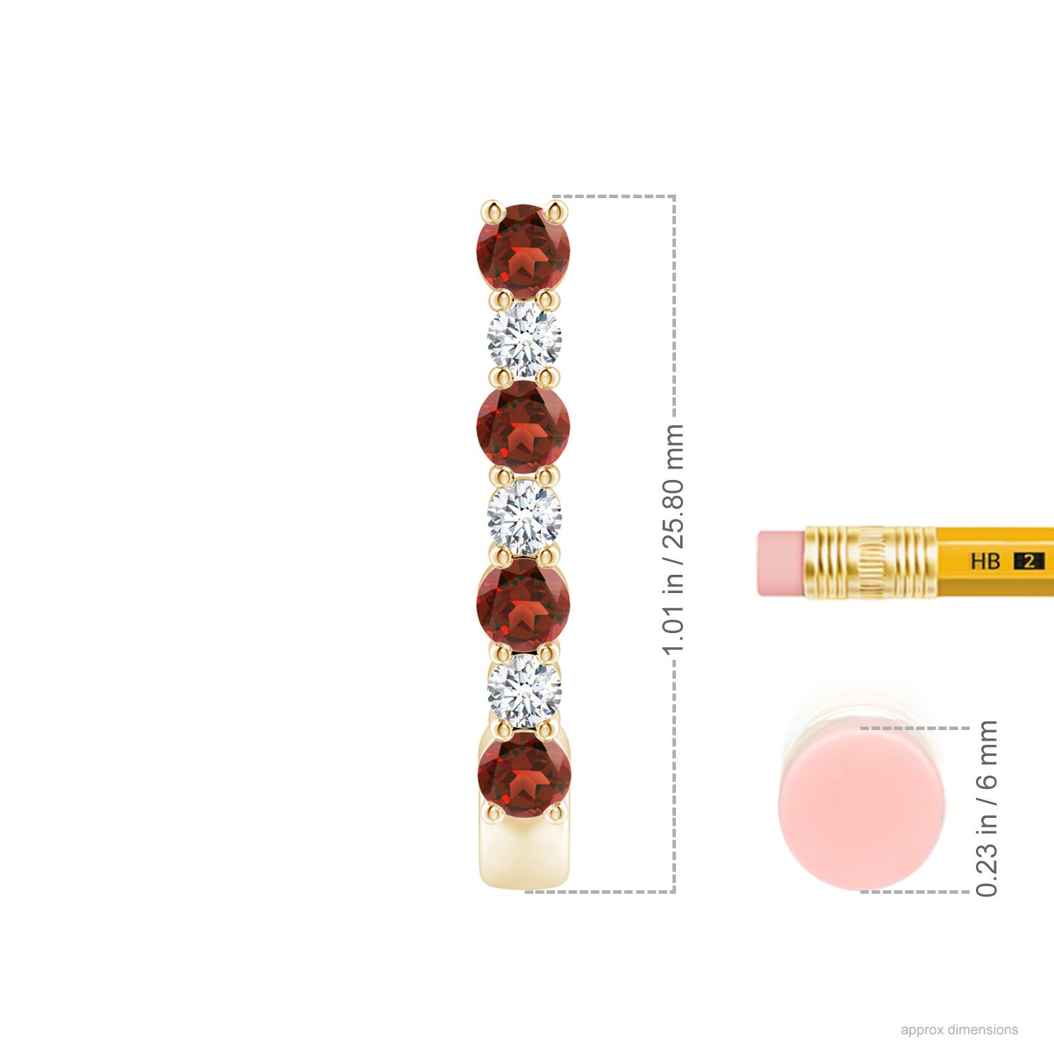 AAA - Garnet / 1.61 CT / 14 KT Yellow Gold