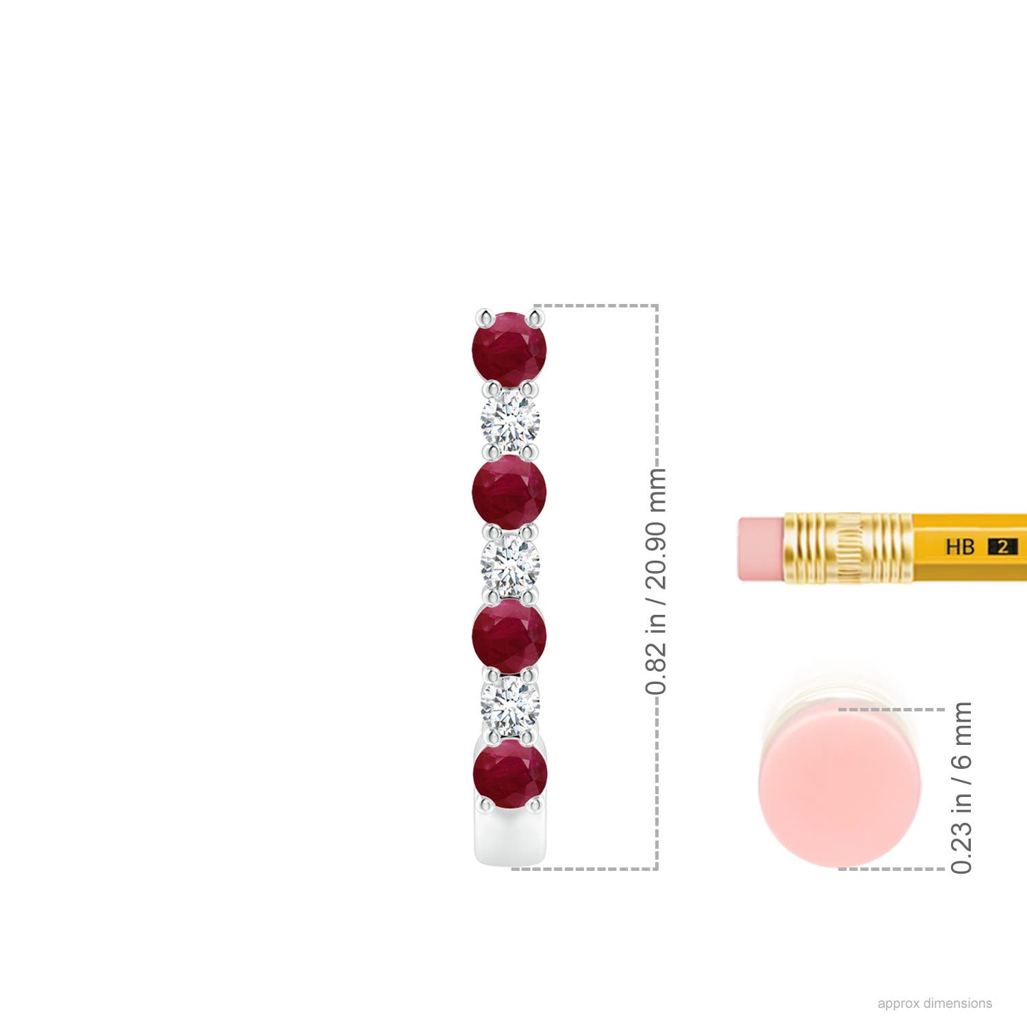 A - Ruby / 0.93 CT / 14 KT White Gold