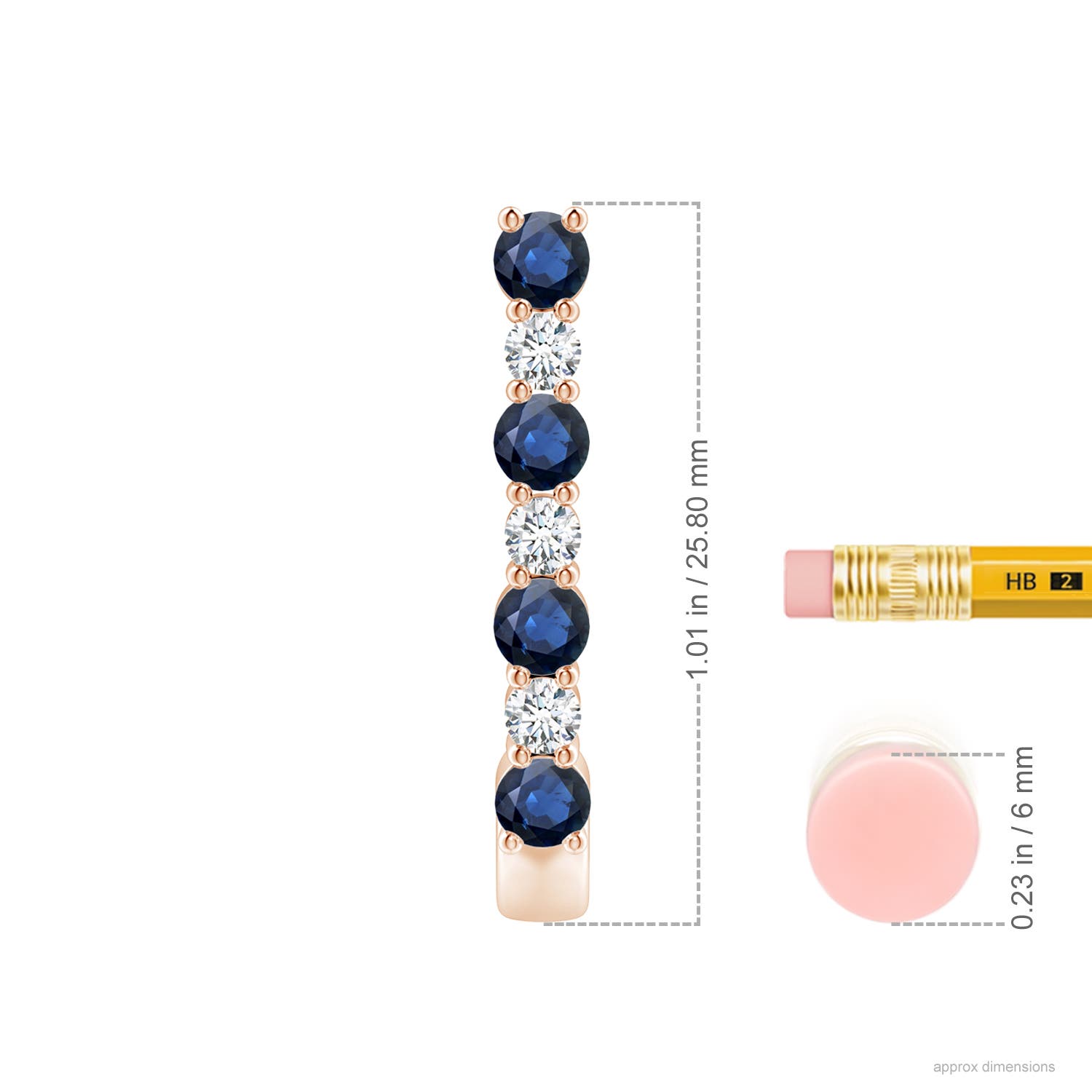 AA - Blue Sapphire / 1.53 CT / 14 KT Rose Gold