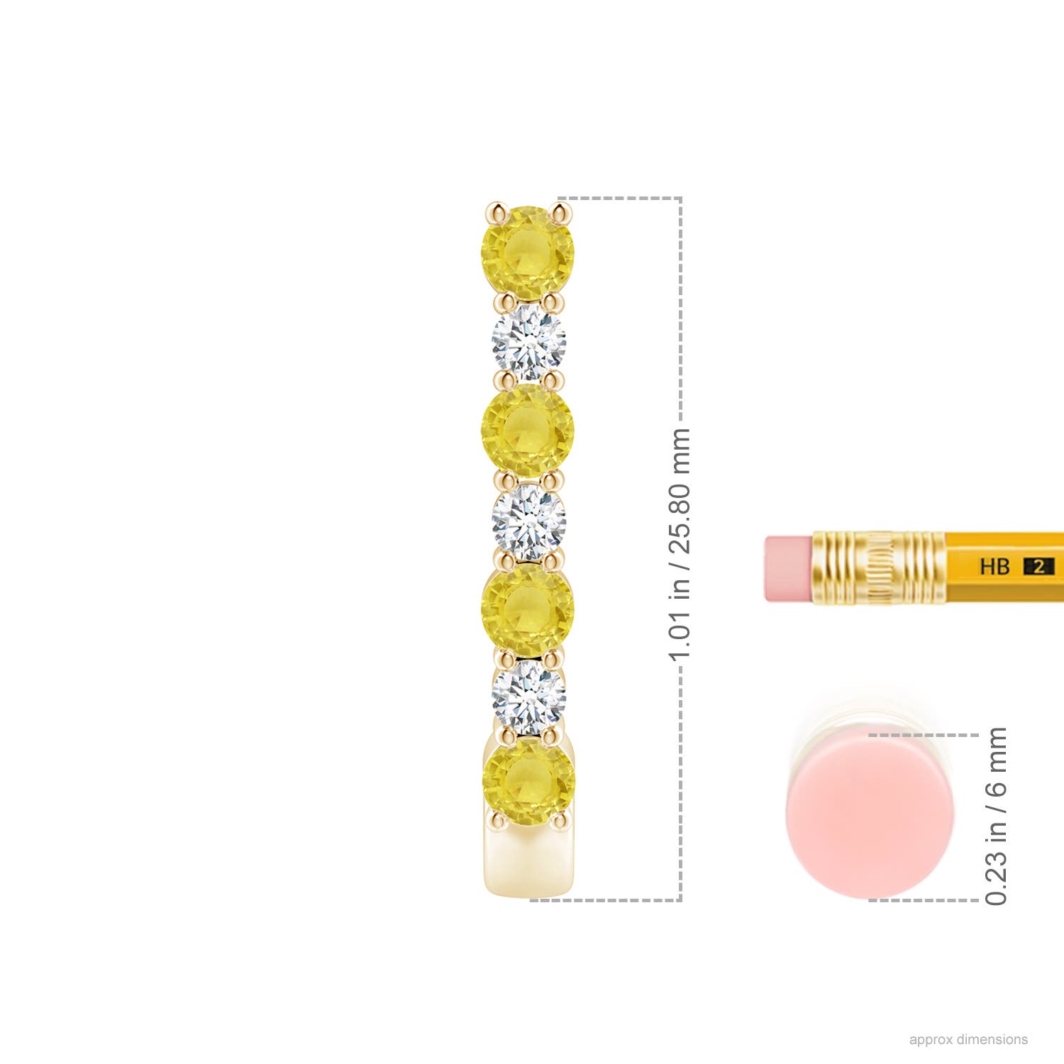 A - Yellow Sapphire / 1.37 CT / 14 KT Yellow Gold