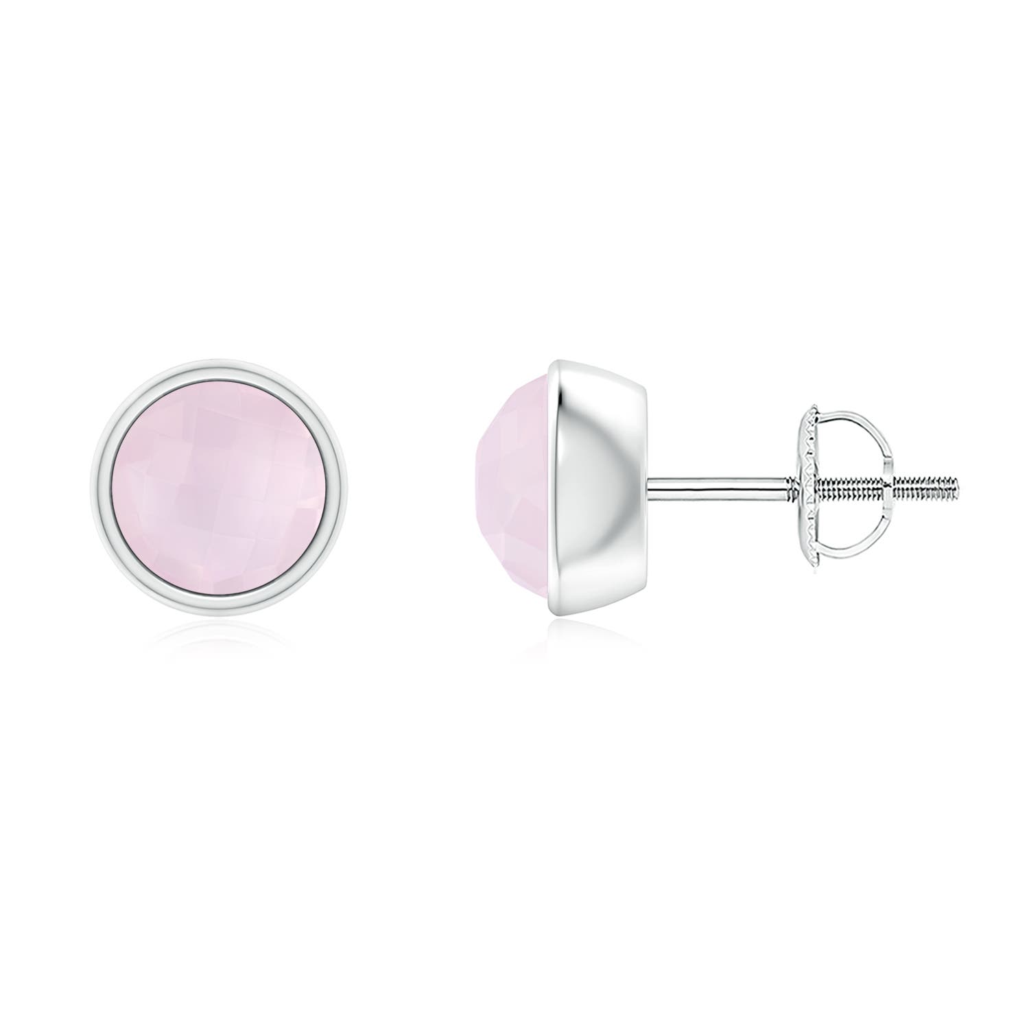 A - Rose Quartz / 1.3 CT / 14 KT White Gold