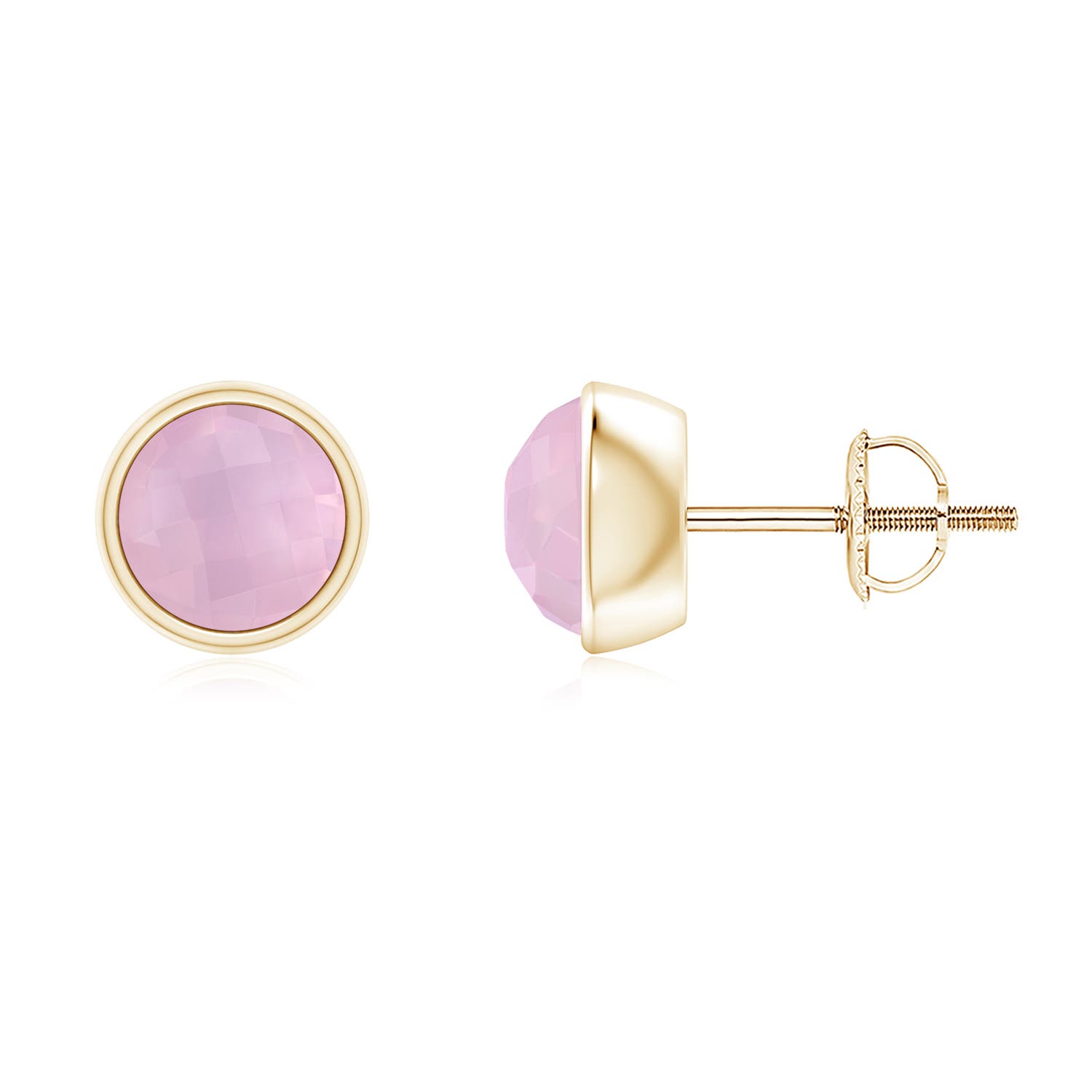 AAAA - Rose Quartz / 1.3 CT / 14 KT Yellow Gold