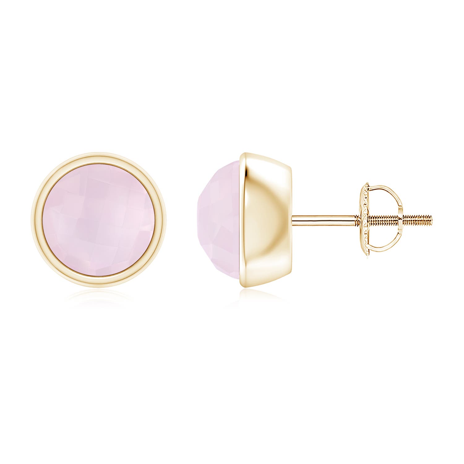 A - Rose Quartz / 2.5 CT / 14 KT Yellow Gold