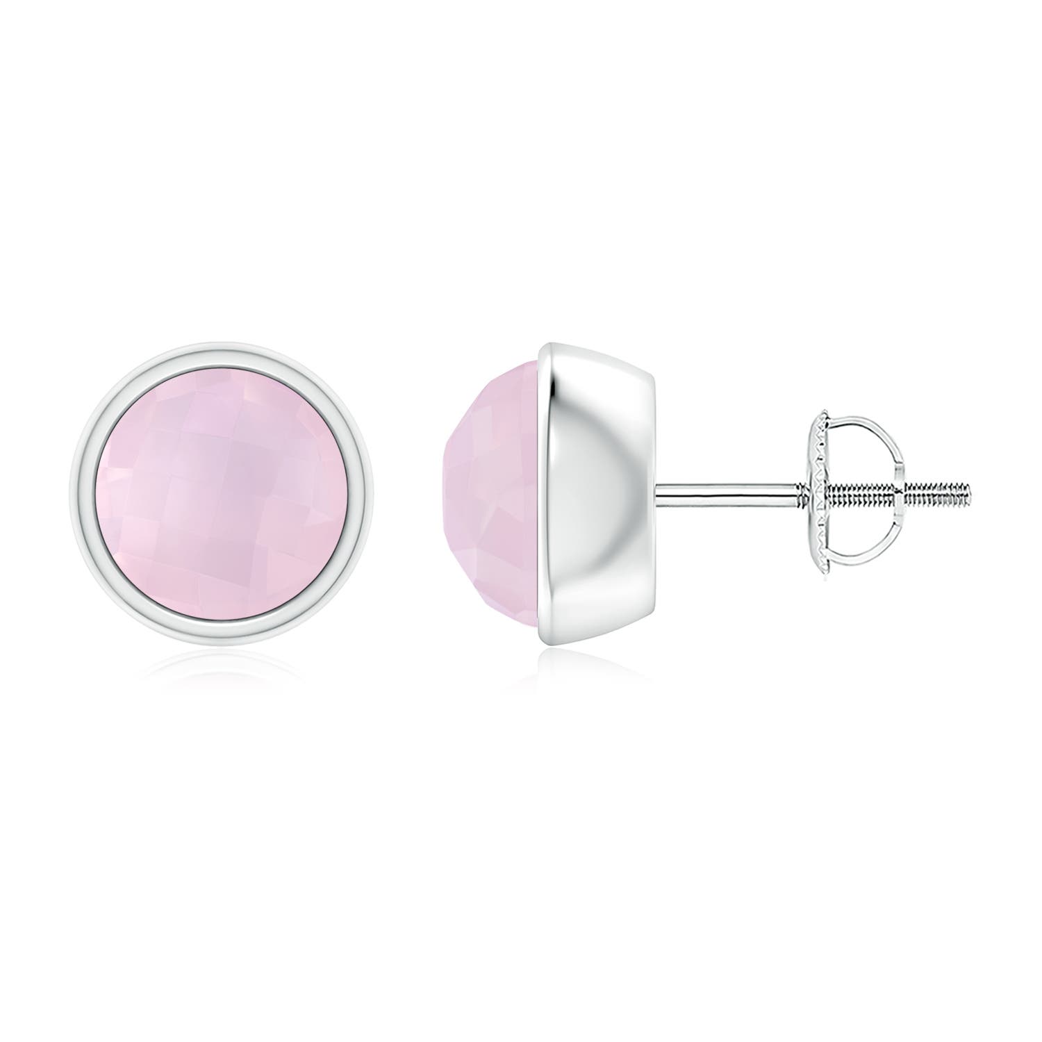 AA - Rose Quartz / 2.5 CT / 14 KT White Gold