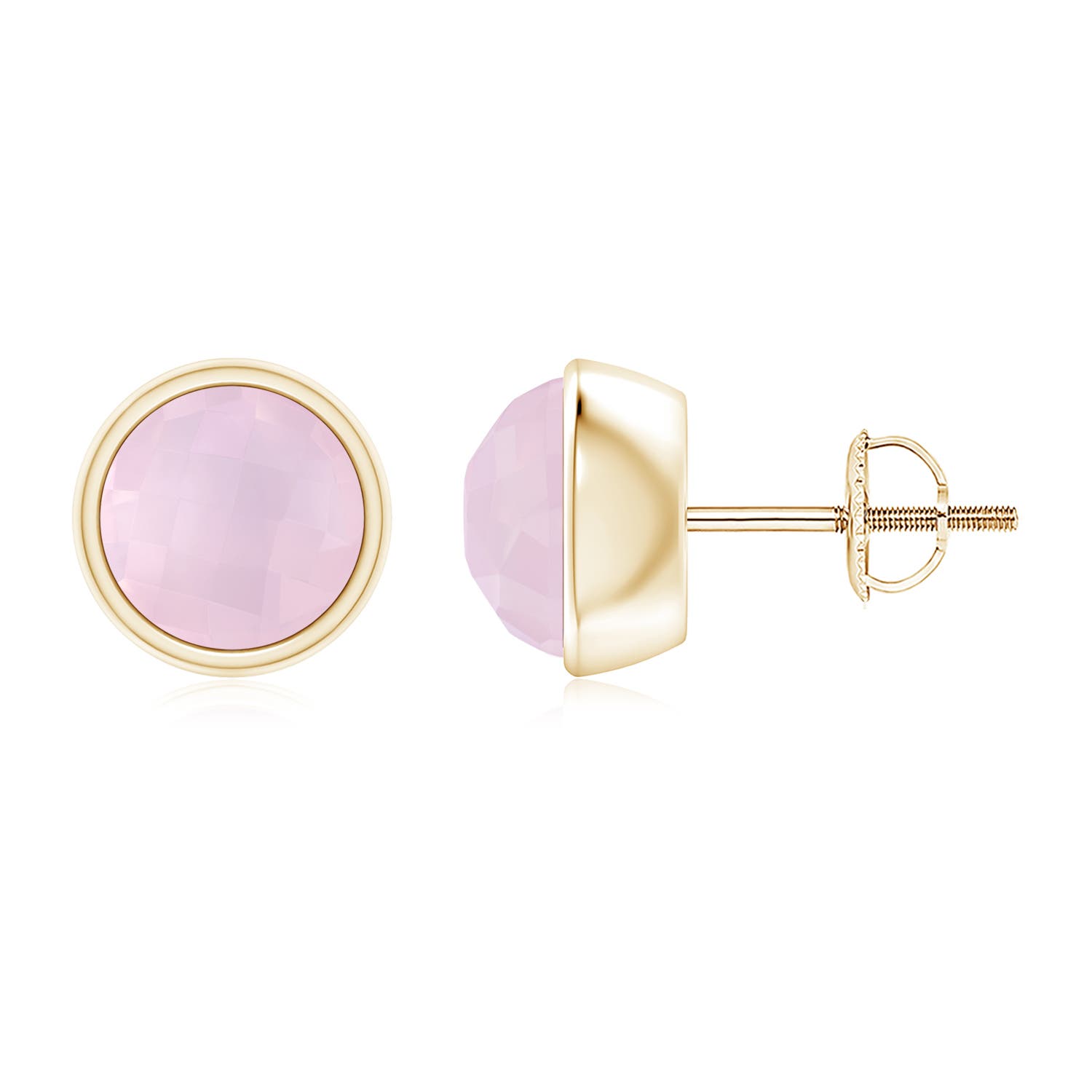 AA - Rose Quartz / 2.5 CT / 14 KT Yellow Gold