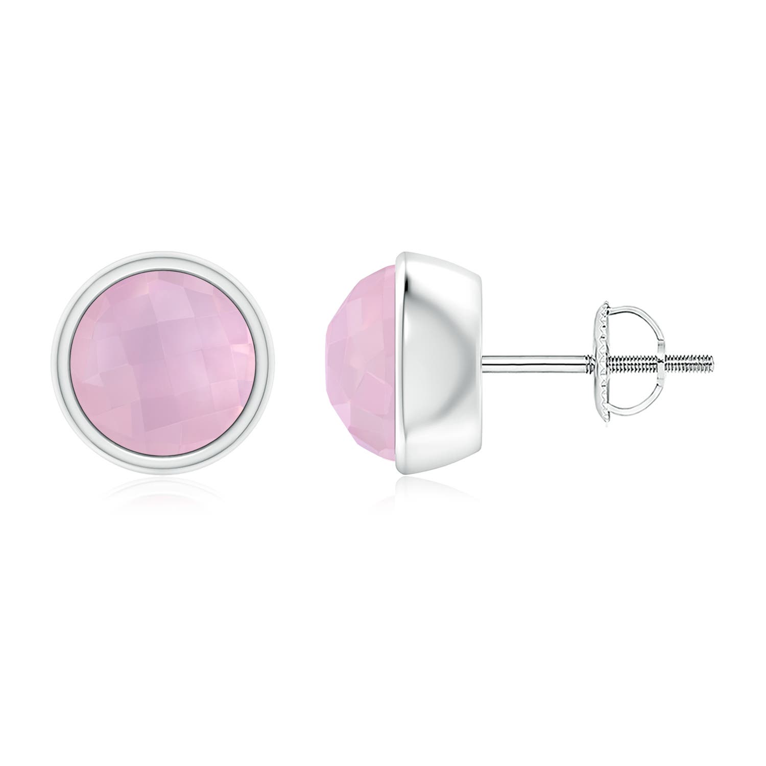 AAAA - Rose Quartz / 2.5 CT / 14 KT White Gold