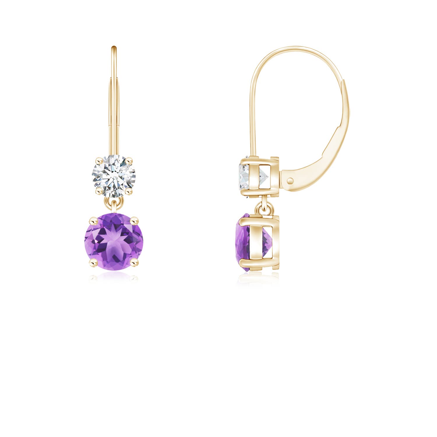 A - Amethyst / 0.64 CT / 14 KT Yellow Gold