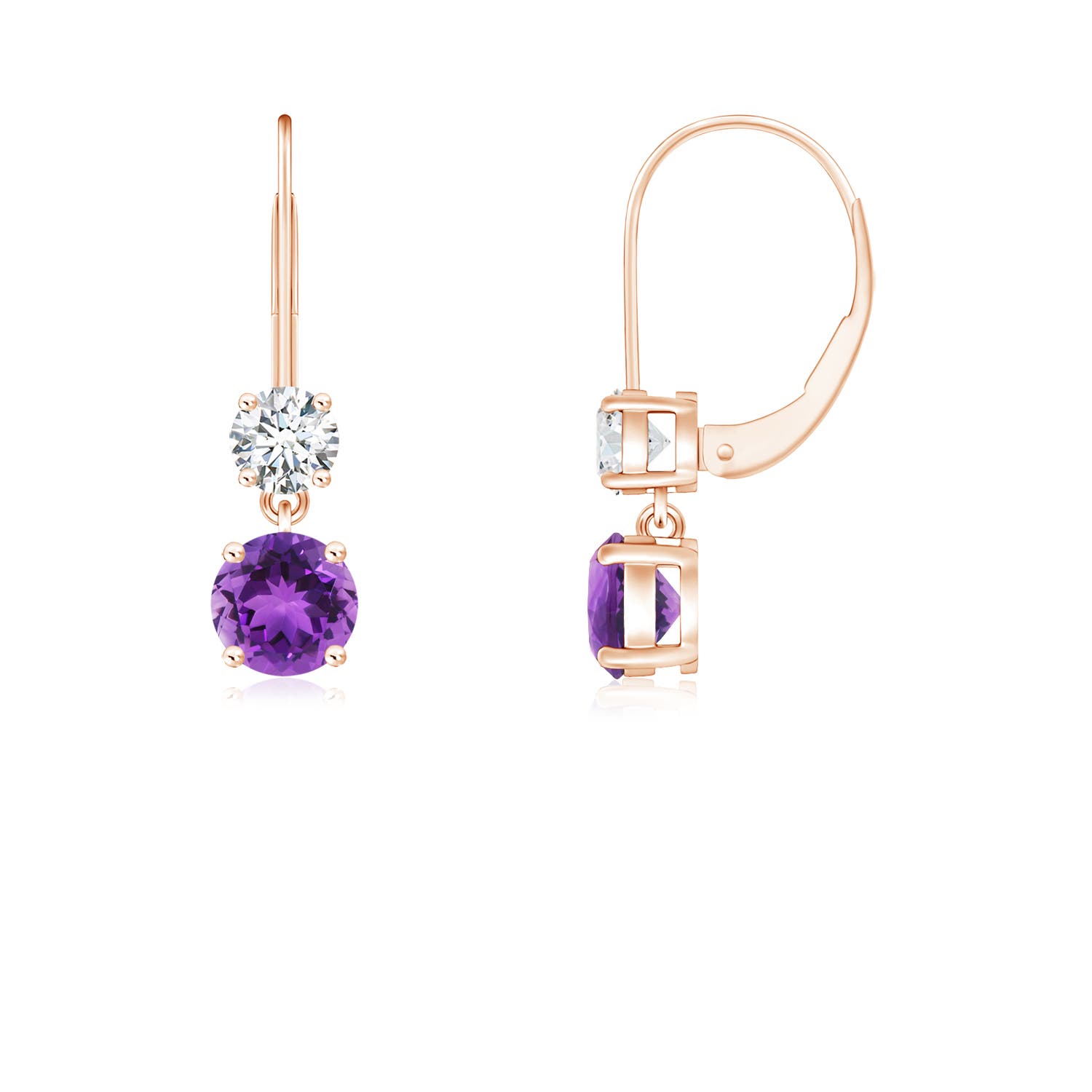 AAA - Amethyst / 0.64 CT / 14 KT Rose Gold