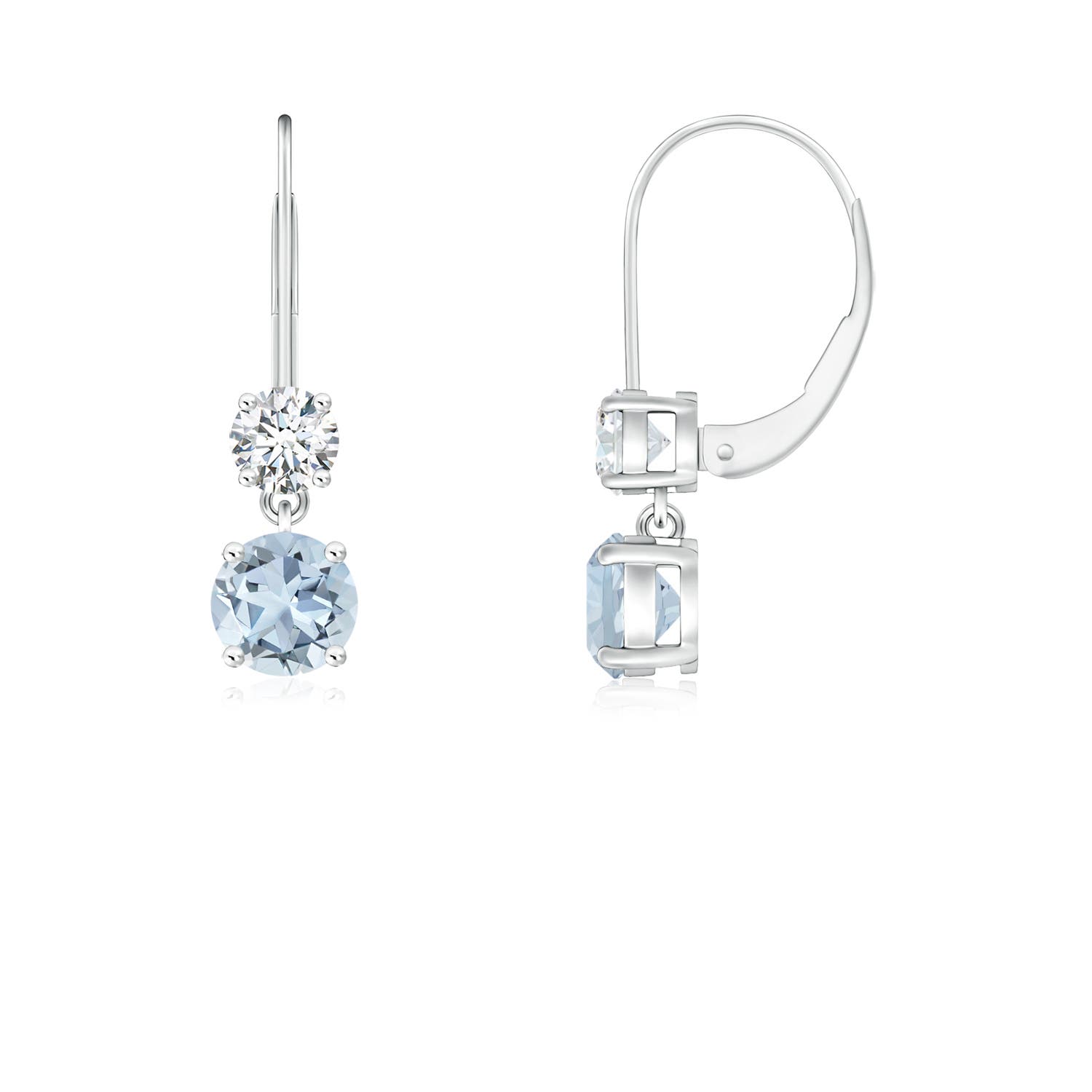 A - Aquamarine / 0.54 CT / 14 KT White Gold