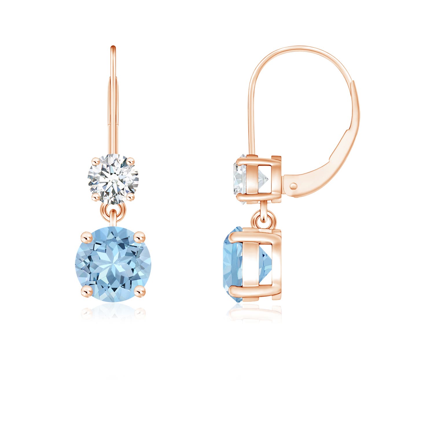 AAA - Aquamarine / 1.01 CT / 14 KT Rose Gold